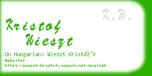 kristof wieszt business card